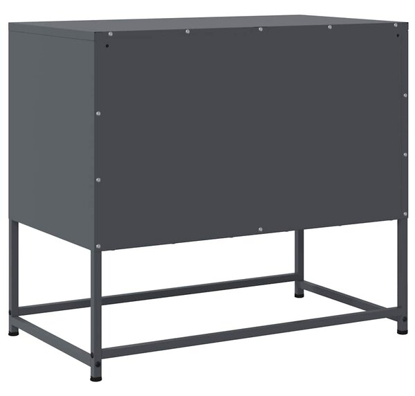 Antracitszürke acél TV-szekrény 68,5x39x60,5 cm