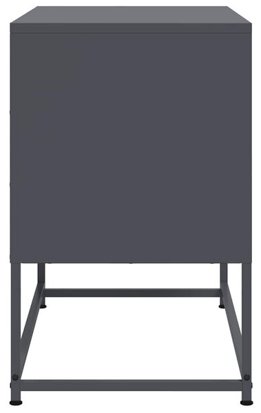 Antracitszürke acél TV-szekrény 68,5x39x60,5 cm
