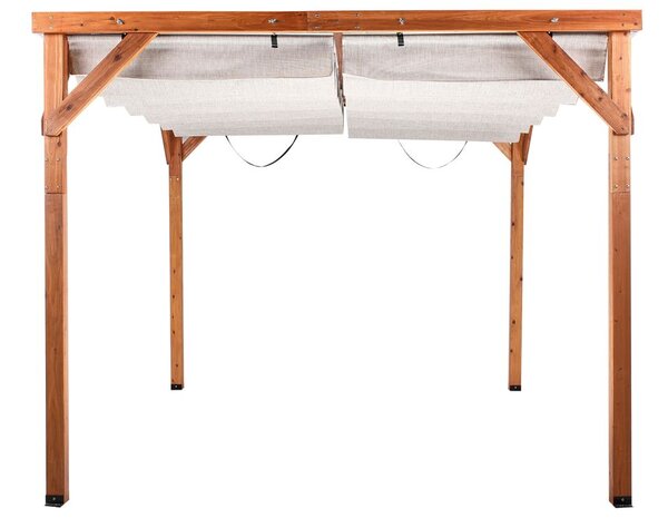 Pavilon VILLAROSA 320 cm 380 cm Fenyőfa Barna/bézs