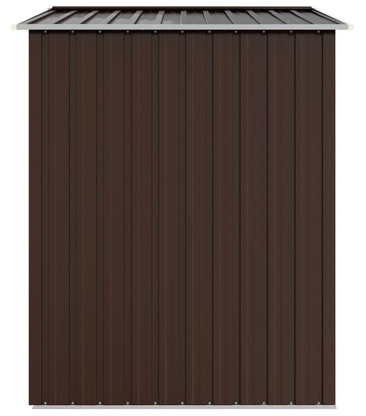 Barna horganyzott acél kerti fészer 205 x 129 x 183 cm