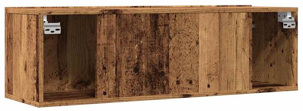 2 db antik fa színű falra szerelhető TV-szekrény 100x30x30 cm