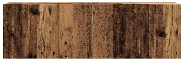 Antik fa színű szerelt fa fali TV-szekrény 100 x 30 x 30 cm