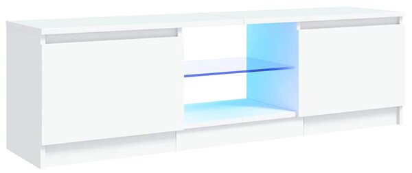 Fehér TV-szekrény LED lámpákkal 120 x 30 x 36 cm