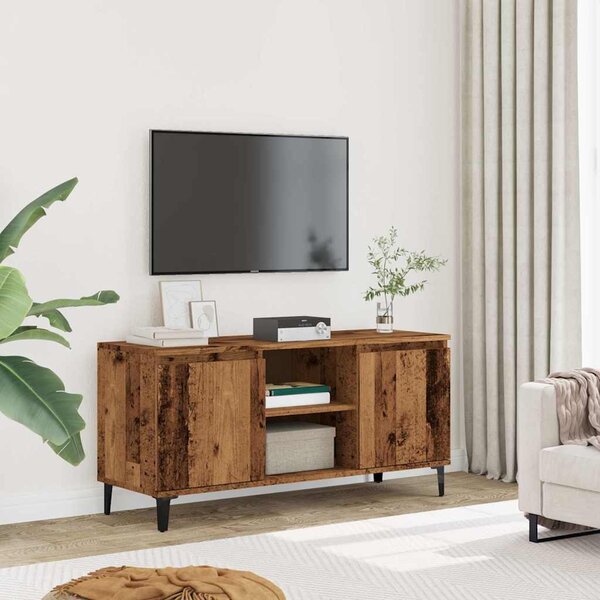 Antik fa színű szerelt fa TV-szekrény 102 x 35 x 50 cm
