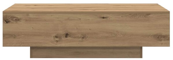 Kézműves tölgy színű szerelt fa dohányzóasztal 100x49,5x31 cm