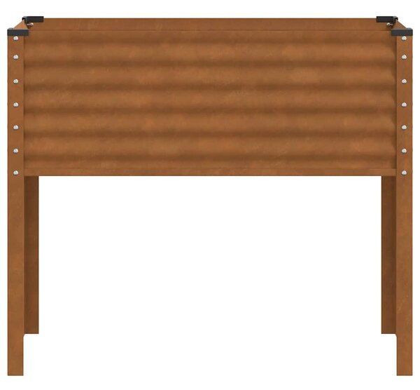 Kerti virágláda 100 x 45 x 90 cm időjárásálló acélból