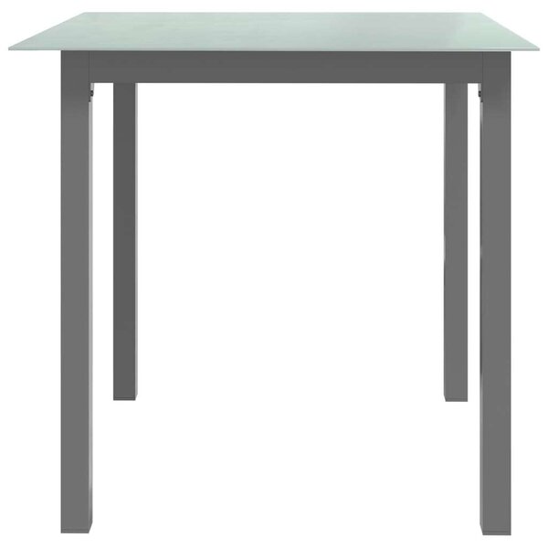 Modern Kerti Asztal - Üveglap - Alumínium - 80x80 cm