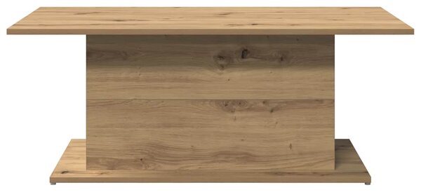 Kézműves tölgy színű szerelt fa dohányzóasztal 102x55,5x40 cm