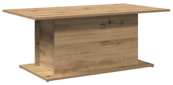 Kézműves tölgy színű szerelt fa dohányzóasztal 102x55,5x40 cm