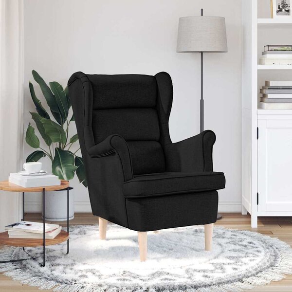Fekete szövetfotel 74 x 84 x 100 cm