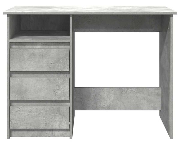Betonszürke szerelt fa íróasztal 102x50x75 cm