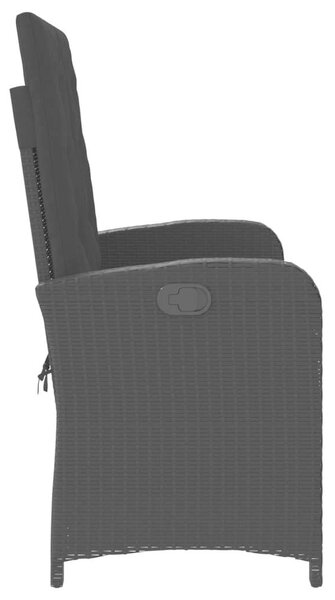 VidaXL Kertbútor - Dönthető Pad - Fekete - 105x59x93cm