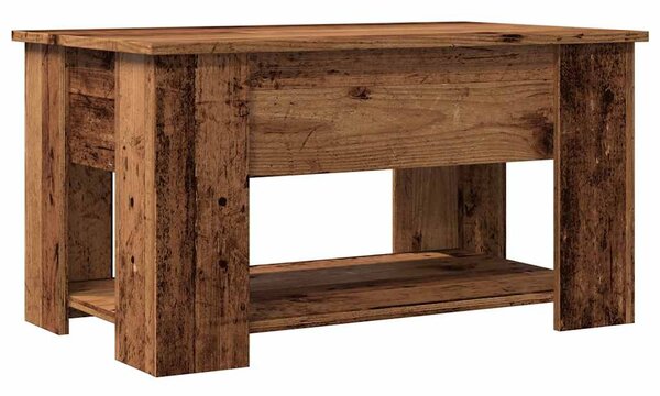 Antik fás szerelt fa dohányzóasztal 79 x 49 x 41 cm
