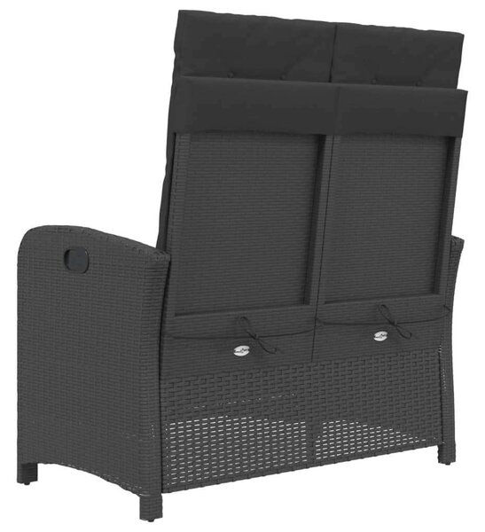 VidaXL Kertbútor - Dönthető Pad - Fekete - 105x59x93cm
