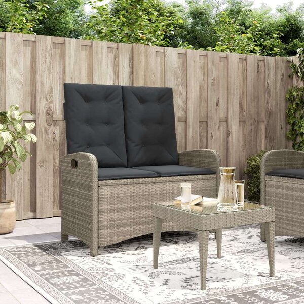 VidaXL Kertbútor - Dönthető Polyrattan Pad - 105x59 cm