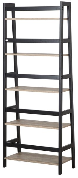 Ötszintes polcos elem CROYDON 163 cm Fekete