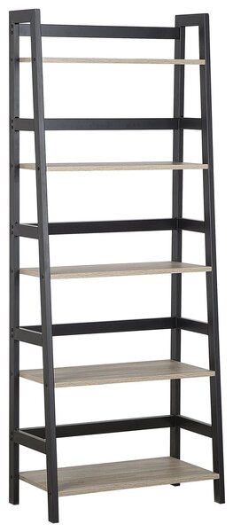 Ötszintes polcos elem CROYDON 163 cm Fekete