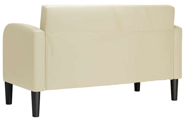 Krém műbőr loveseat kanapé 110 cm