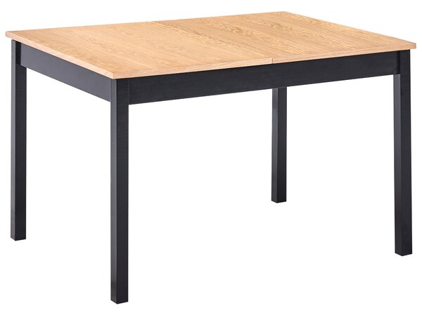 Kihúzható étkezőasztal HOUSTON Világosbarna/ fekete 120/150 cm 90 cm Fenyő