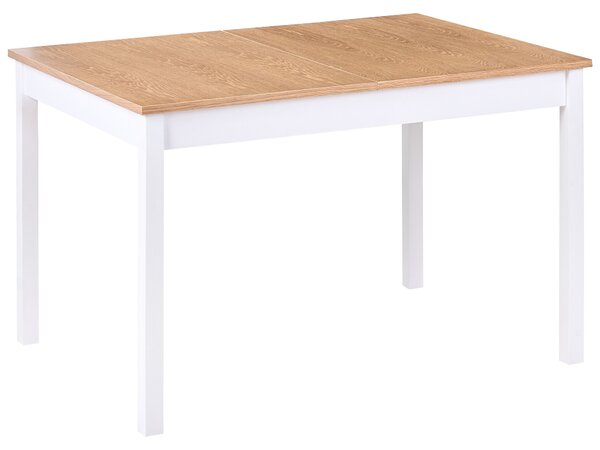 Kihúzható étkezőasztal HOUSTON Világosbarna/fehér 120/150 cm 90 cm Fenyő