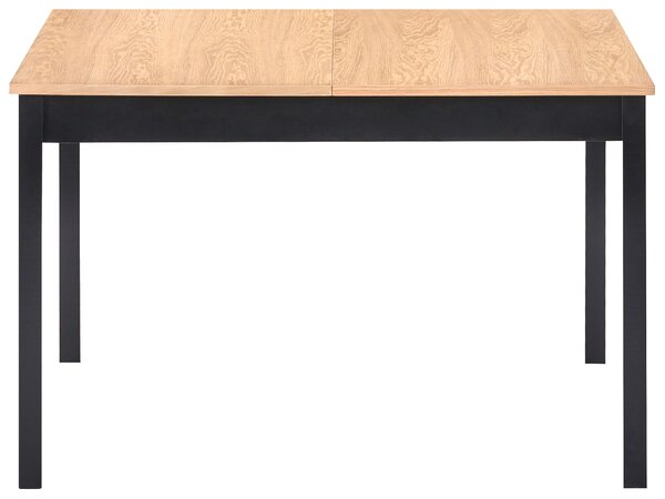 Kihúzható étkezőasztal HOUSTON Világosbarna/ fekete 120/150 cm 90 cm Fenyő