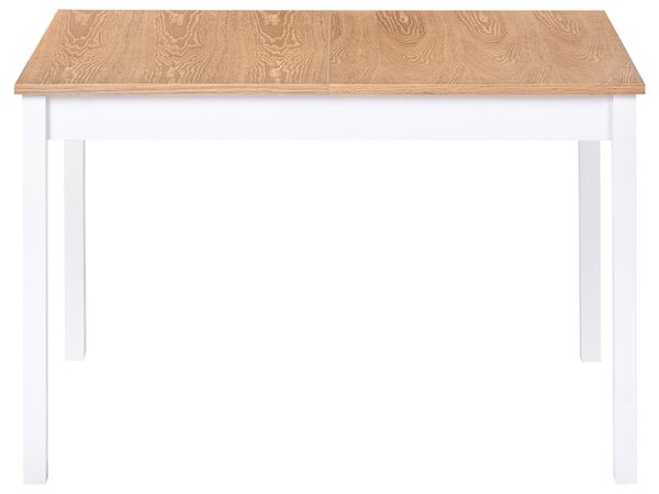 Kihúzható étkezőasztal HOUSTON Világosbarna/fehér 120/150 cm 90 cm Fenyő