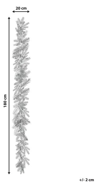Karácsonyi girland műhóval LED SUNDO 180 cm Fehér