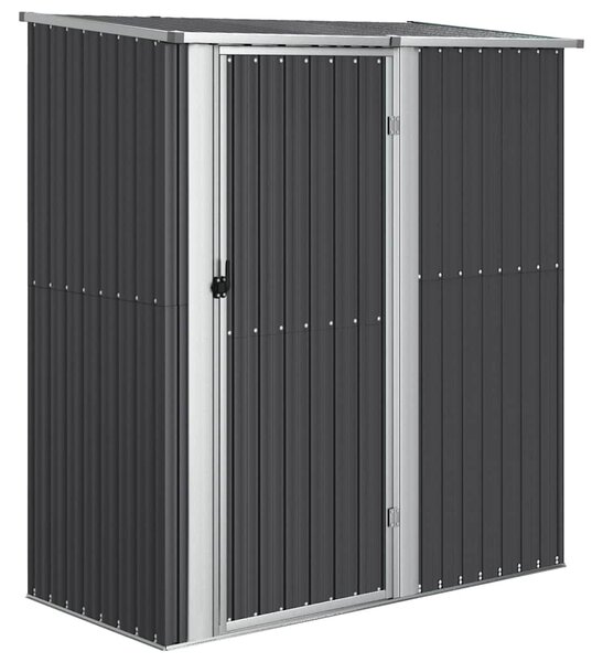 Antracitszürke horganyzott acél kerti fészer 180,5x97x209,5 cm