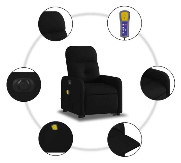 VidaXL Elektromos Masszázsfotel - Fekete