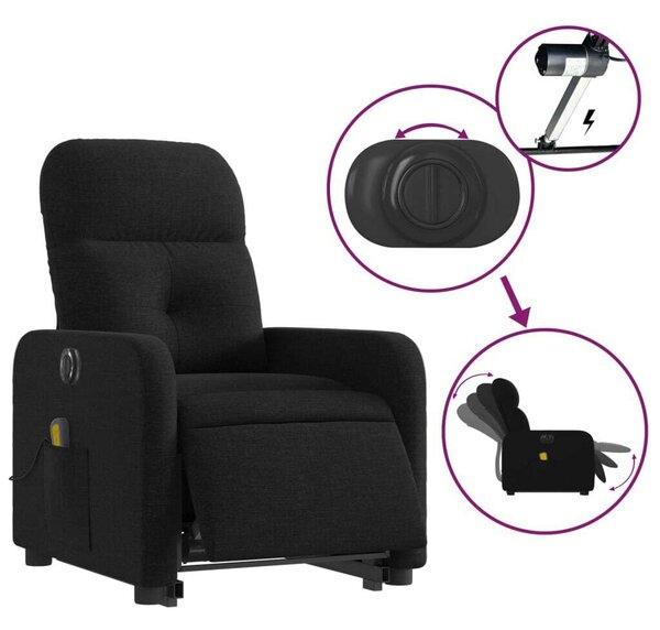 VidaXL Elektromos Masszázsfotel - Fekete
