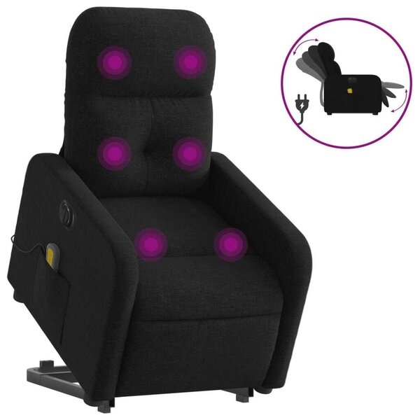 VidaXL Elektromos Masszázsfotel - Fekete