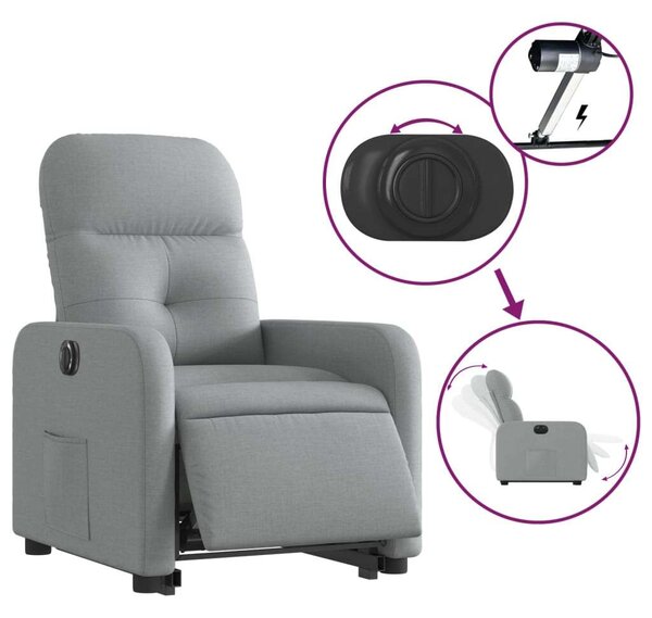 Relax Elektromos Fotel - Világosszürke
