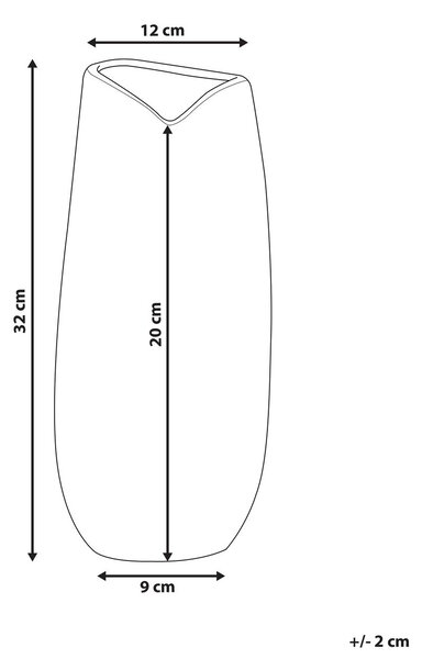 Dekor váza DERBE Kőcserép 32 cm Ezüst