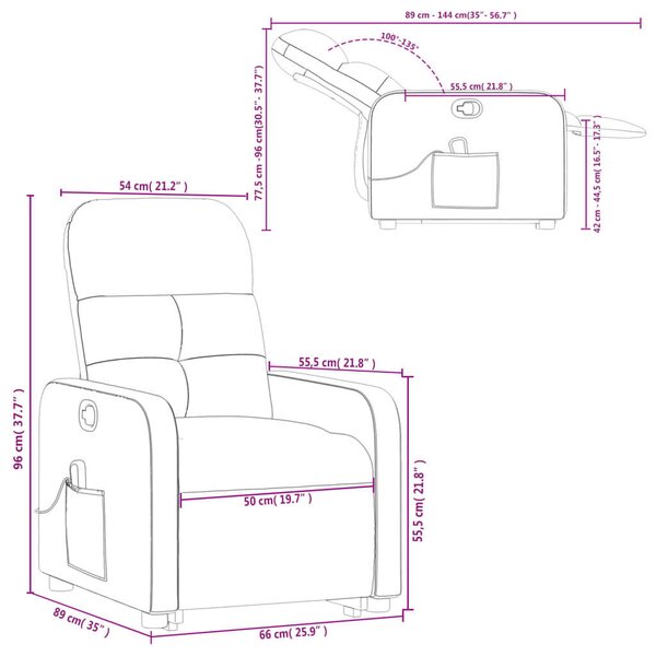 RelaxComfort Masszázsfotel - Elektromos Felfelé Segítő - Sötétzöld
