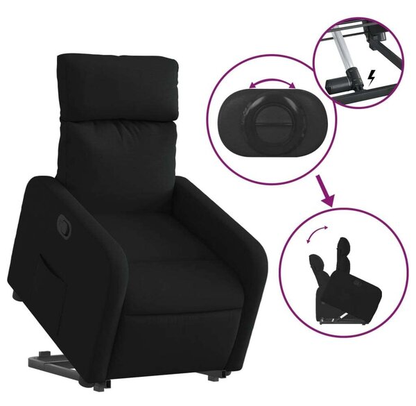 Relax Fotel Elektromos Emelővel - Fekete