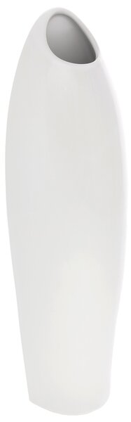Tonja kerámia váza, fehér, 13 x 43 x 11 cm