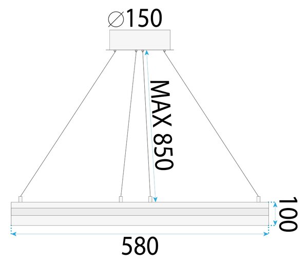 Mennyezeti lámpa LED APP1672-CP GOLD