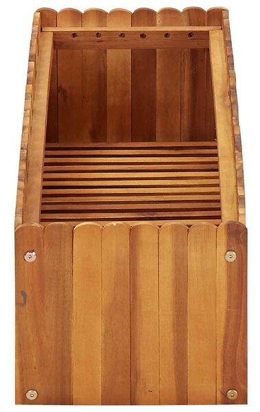 Tömör akácfa kerti magaságyás 100 x 30 x 25 cm