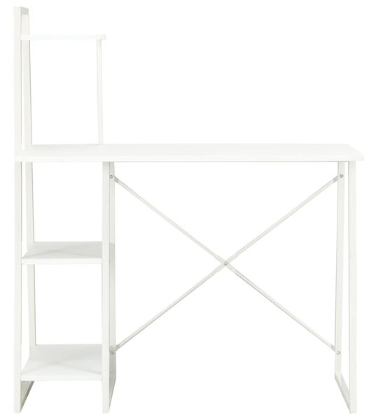 Fehér íróasztal polcrendszerrel 102 x 50 x 117 cm