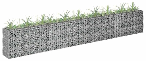 Horganyzott acél gabion magaságyás 360 x 30 x 60 cm