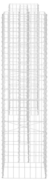 H alakú acéldrót virágtartó gabion 260 x 40 x 150 cm