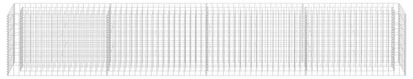 Horganyzott acél gabion magaságyás 360 x 30 x 60 cm