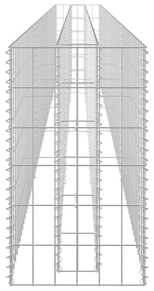 Horganyzott acél gabion magaságyás 360 x 30 x 60 cm