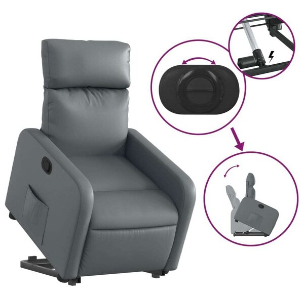 Relax Fotel - Elektromos Felállássegítő - Szürke