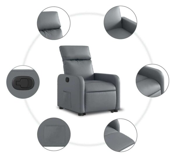 Relax Fotel - Elektromos Felállássegítő - Szürke