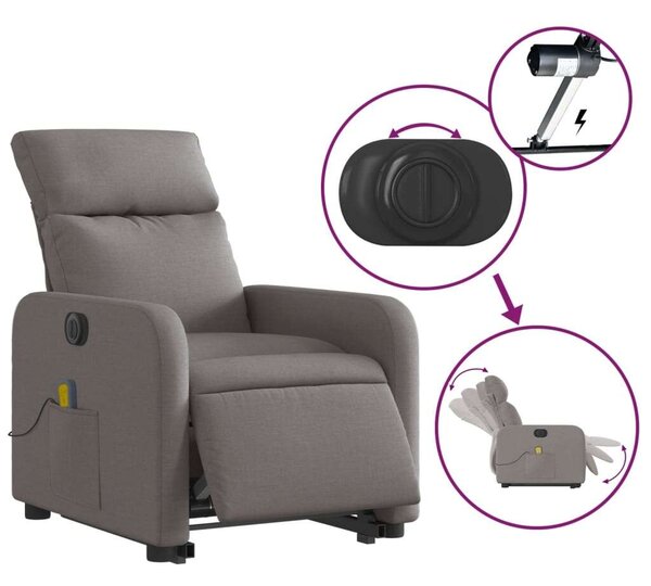 VidaXL Elektromos Masszázsfotel - Tópszínű