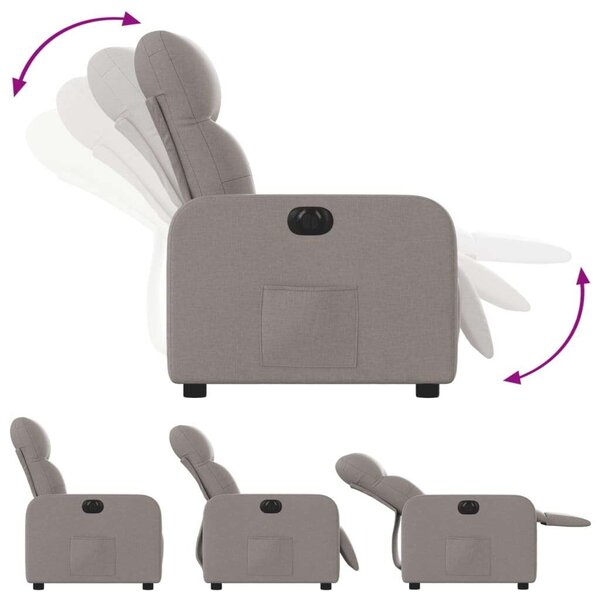 VidaXL Elektromos Dönthető Fotel - Szövet - Bézs