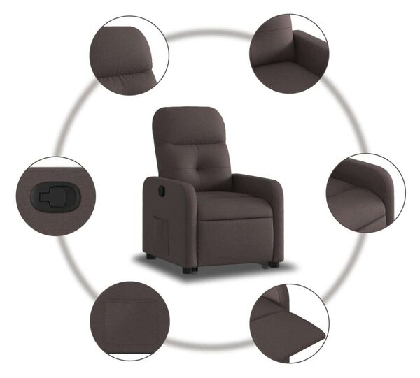VidaXL Elektromos Felfelé Emelő Fotel - Sötétbarna