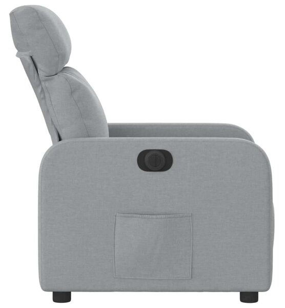 Elektromos Relax Fotel - Világosszürke Szövet