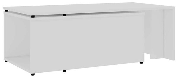 Fehér szerelt fa dohányzóasztal 150 x 50 x 35 cm